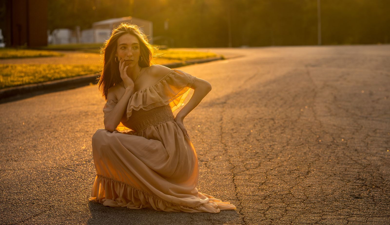 A portrait outdoors