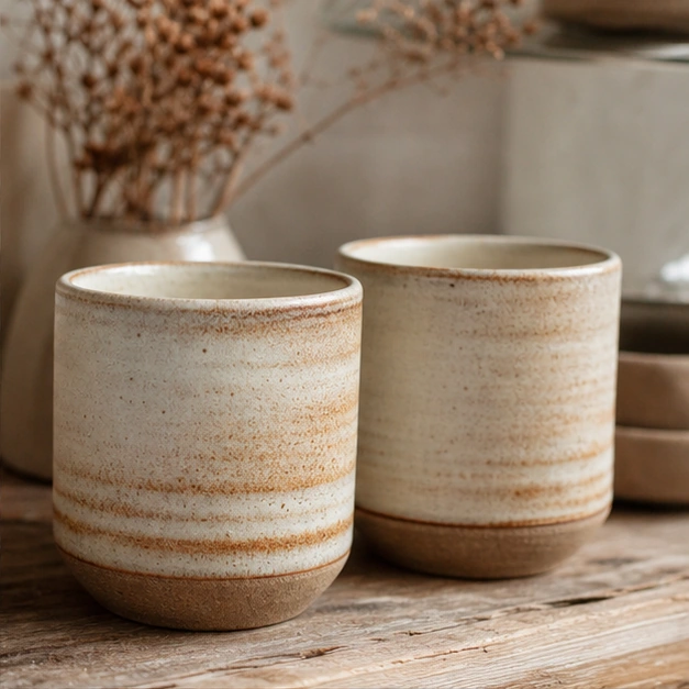 Speckled studio cup pair